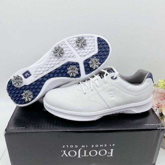 FootJoy Contour Series Casual Mens Size US 7 WW Golf Shoe White Leather 54113